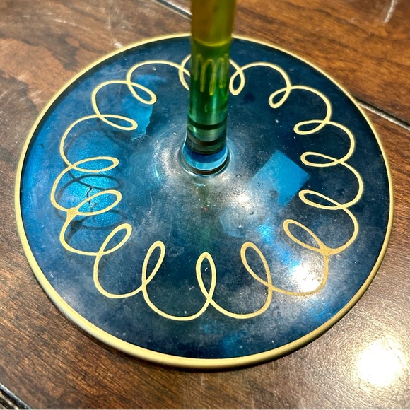 Pottery Barn Red and Green and Blue Martini Glasses - Picture 4 of 4